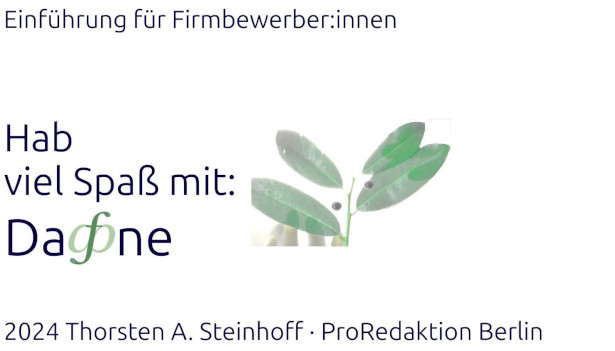 Startbild Youtube-Video: Dafne anwenden